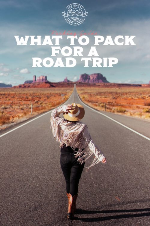 Postcards from Hawaii Travel Lifestyle Blog Gabriella Wisdom What to pack on a road trip, Road Trip packing guide checklist