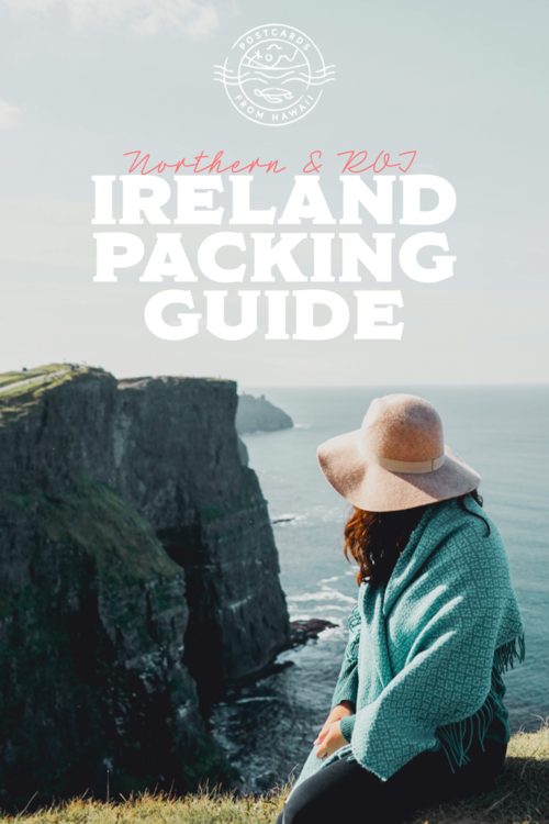 Postcards from Hawaii Travel Lifestyle Blog Gabriella Wisdom Ireland road trip packing list, what to wear in Ireland, Ireland packing list checklist packing guide Ireland
