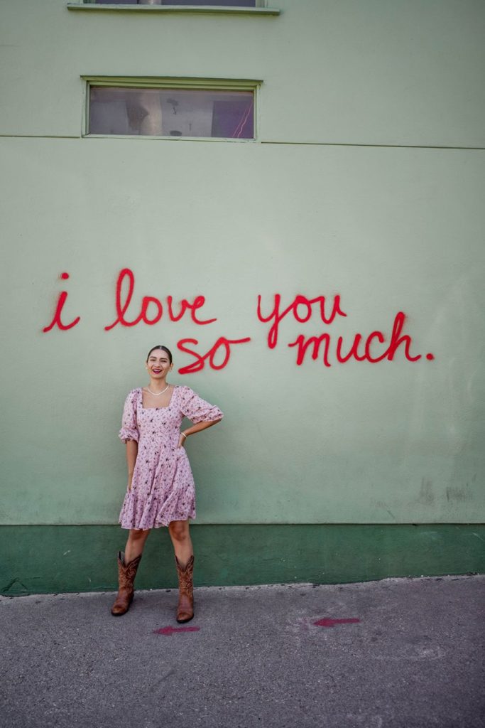 5 best and most Instagrammable murals in Austin, Texas TikTok, greetings from Austin, Love from Austin, Don't mess with Texas, I love you so much mural